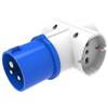 ECOVA ADATTATORE 2POLI T 16A INDUSTRIALE CIVILE A 3 PRESE UNEL -ECO20557