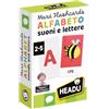 HEADU - Maxi Flashcards Montessori Alfabeto Suoni e Lettere - Leggi, ascolta e pronuncia |Gioco Educativo Per Bambini 2-5 Anni, Metodo Montessori, Idea Regalo Natale Pasqua Compleanno, Made In Italy