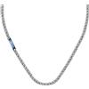 Maserati Collana Uomo, Collezione JEWELS, in Acciaio, diamanti, PVD blu - JM221ATY02