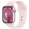Apple Watch Series 9 GPS Cassa 41mm in Alluminio Rosa con Cinturino Sport Confetto - M/L