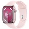 Apple Watch Series 9 GPS Cassa 45mm in Alluminio Rosa con Cinturino Sport Confetto - M/L