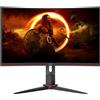 AOC CQ27G2S/BK Monitor PC 68,6 cm (27") 2560 x 1440 Pixel Quad HD Nero, Rosso