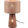 RL LIVE YOUR LIGHT Reality, Lampada tavolo, Straw 1xE27, max.40,0 W 1xE27, max.10,0 W Finitura: Reticolo rattan, Marrone Ø:24,0cm, A:40,5cm Interruttore su cavo,IP20,Senza illuminante,Sorgente luminosa sostituibile