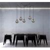Lampadario a sospensione GIGI 5 BLACK GRAFIT