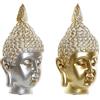 DKD Home Decor Statuetta decorativa della marca Buddha Resina (2 Pezzi) (18 x 18 x 34 cm) (Riferimento: S3019777)