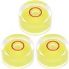 sourcing map Livella a bolla rotonda da 18 x 9 mm, 3 pezzi, mini livella circolare Bullseye per livellare fotocamera, treppiede, telescopio, officina, giradischi, cornici, giallo