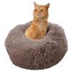 Paco Home Letto Per Cani Letto Per Gatti Soffice Cuscino Per Cani Ciambella Coperta Per Cesto Per Gatti Cesto Lavabile, Colore:Beige, Dimensione:Ø40 cm