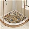 EUPXRHY Tappeto Doccia Antiscivolo Angolare, Tappeto Doccia Angolare, Pedana Antiscivolo Per Doccia, Luffa In PVC Tappetino Antiscivolo Doccia Per Doccia O Vasca Da Bagno,C,70x70cm