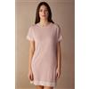 Intimissimi Camicia Da Notte A Maniche Corte Con Dettagli In Pizzo Rosa Chiaro