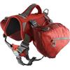 Kurgo Baxter - Zaino per Cani da Escursione con Supporto Ergonomico per la Schiena, Carico Bilanciato e Borse Laterali Resistenti - Per Cani 14-39 kg - Rosso Chili