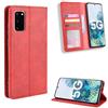 Jielangxin Cover per Samsung Galaxy S20,Custodia in Pelle Custodia per Samsung SM-G980F/DS Galaxy S20 / SM-G980B/DS SM-G980F SM-G980B Custodia Case Cover Red