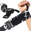 LISTHEN Polsini Palestra Elasticizzati per Boxe e Sollevamento Pesi, Polsiere Palestra per Powerlifting, Fasce Polsi da Bodybuilding, Boxe, Calisthenics e Crossfit, 2x Polsini Neri