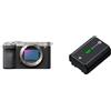 Sony Alpha 7CII di Sony | Fotocamera mirrorless full-frame (compatta, 33 MP, autofocus in tempo reale, 10 fps, video in 4K, display touch orientabile) + batteria NP-FZ100 (Argento)