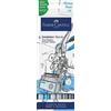Faber-Castell 164806 - Design del prodotto Goldfaber Sketch Marker, confezione da 6 pennarelli ad alcool con punta a pennello e punta fineliner