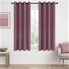 MRTREES 2 Pezzi Tende Oscuranti per Interni Isolanti Termiche con Occhielli Moderne Tende Coprenti Tinta Unita per Camera da Letto e Soggiorno Cameretta Bambini Elegante Corto 140x160 CM Rosa Scuro