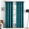 MIULEE Tenda per Camera da Letto in Velluto per Interni Letto Matrimoniale Tende per Finestre Tende per Soggiorno Moderne con Anelli Stampate d'Oro Decorative 2 Pannelli 140X175 cm Blu-Verde