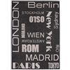 andiamo Tappeto per interni ed esterni Louisville tappeto moderno con bordo intrecciato completamente circondato da una trama piatta anthracite 67 x 140 cm