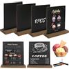 BBjinronjy 8 set Lavagna per scrivere in ardesia, Lavagna per, lavagnette appunti piccola con supporti in legno rustico per negozi, bar, feste, matrimoni, compleanni, cartelli per cibo/buffet Carte menu