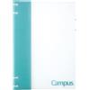 KOKUYO Campus RU-NP174LB - Quaderno ad anelli sottile, formato A4, 5 x 5 cm, con pagina del titolo personalizzabile, capacità 40 fogli, adatto per fogli sfusi con 30 fori, colore: azzurro