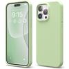 elago Cover Silicone Liquido Compatibile con iPhone 15 Pro Max Case,Custodia Silicone Premium,Protezione Completa[Struttura Antiurto a 4 Strati], Fodera Morbida Microfibra Antigraffio (Verde Pastello)
