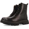 GIOSEPPO Stivali Neri in Pelle Stile Militare da Donna cardross