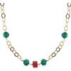 Venetiaurum - Collana Girocollo con Pietre Multicolore in Vetro Originale Di Murano E Argento 925 - Gioiello Made In Italy Certificato