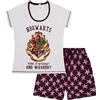 Harry Potter - Pigiama corto da donna Hogwarts Harry Potter bianco 54