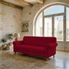 Italian Bed Linen Copridivano FASHIONABLE Estensibile da 170 a 230 cm - Salvadivano Elasticizzato in Poliestere, Cotone ed Elastan, Protezione Divano 3 Posti - BORDEAUX
