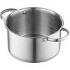 FLORINA Pentola in Acciaio Inossidabile (2,5 l) 18 cm I Pentola con Coperchio in Vetro I Con Misurino e Manici Ribattuti I Fondo a 3 Strati I Adatta alla Lavastoviglie I Induzione, Gas ed Elettrico