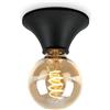 BRILONER Lampada da Parete per Interni, Bagno e Soffitto - Plafoniera a Prova di Schizzi - Lampada a Specchio - Nero