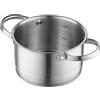 FLORINA Pentola in Acciaio Inossidabile (1,2 l) 14 cm I Pentola con Coperchio in Vetro I Con Misurino e Manici Ribattuti I Fondo a 3 Strati I Adatta alla Lavastoviglie I Induzione, Gas ed Elettrico