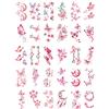 Yesallwas, 30 fogli di tatuaggi temporanei con piccoli fiori e farfalle, impermeabili, a lunga durata, adesivi per bambini, ragazze, donne, tatuaggi per il corpo, farfalle e rose (X)
