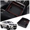 Ruiya Compatibile con 2016-2025 2026 Toyota Hilux | GR Sport | Hybrid 48V Braccioli Portaoggetti Organizer, Console Centrale Portaoggetti Braccioli Vano Contenitore Portaoggetti Hilux Accessori