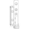 MACO Multi cuscinetto angolare DT160 per finestre in legno a sinistra, aria piegata 12 mm, battente 20 mm, portata 160 kg, acciaio zincato color argento
