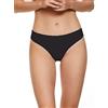 JADEA 6 Pezzi Slip Brasiliana Donna 8015 Cotone Elasticizzato con Delicato Ricamo Semitrasparente. Nero 3/S