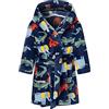 NautySaurs Accappatoio unisex per bambini, in morbida flanella, per bambini da 1 a 12 anni, Rosa tinta unita., 2-3 Anni