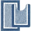 Pauwer Set di 2 Tappeto Bagno Antiscivolo, Tappeto Doccia Morbidi in Microfibra, Tappetino Bagno Super Assorbente, Lavabile in Lavatrice, Tappetino Doccia e Tappetino per WC, Bagno, 50x80+50x60cm