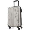 SUITLINE - Valigia grande rigida leggera bagaglio check-in espandibile, 76 cm, 110 litri, Bianco