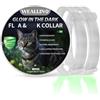 WEALLIN Luminoso Collare Antiparassitario per Gatti, Collare Antipulci per Gatti Regolabile e Impermeabile, Protezione Efficace per 8 Mesi per Gatti di Piccola Taglia, Medio e Grand, Grigio 2pz