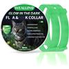 WEALLIN Luminoso Collare Antiparassitario per Gatti, Collare Antipulci per Gatti Regolabile e Impermeabile, Protezione Efficace per 8 Mesi per Gatti di Piccola Taglia, Medio e Grand, Verde 2pz