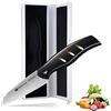 OREMAKE Coltello da Cucina da 3,5 pollici Cane da pastore di Damasco G10 Coltello da cucina Coltello piccolo affilato Verdura Frutta Spelucchino Coltello multiuso Manico ergonomico
