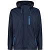 CMP, Giacca Uomo Con Cappuccio Zip E Ventilazione, Black Blue, 56