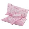 Completo lenzuola Kids Happy - 1 persona - 140 x 200 cm - 100% cotone -  Rosa Cartamodello per bambini - OGGI