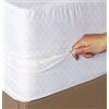 JENNY SESAL Coprimaterasso Matrimoniale elasticizzato con Cerniera bianco in Spugna Jersey