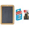 Maped - Kit ardesia nero in pietra (L)260 x (H) 182 mm + piccola spugna in legno e feltro + 1 scatola di 10 gessetti bianchi