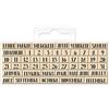 Aladine Mini timbri in legno, calendario, mese, giorni date, 0,6-1,7 cm, 50 pezzi, beige