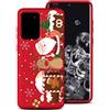 Pnakqil Cover per Samsung Galaxy S21 5G, Custodia in Silicone TPU Case Rosso Natale Tema Motivo Protezione Caso Antiurto Anti-Graffio Slim Cover per Samsung S21 5G 6,3 pollice, Alci Di Natale