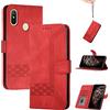 OKZone Cover per Xiaomi Mi 6X / Mi A2, Custodia Xiaomi Mi 6X / Mi A2 A Libro, Premium Pelle PU Portafoglio Case Magnetica Flip Libro Custodia con [Funzione Stand] [Porta Carte] (Rosso)