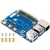 Waveshare Compute Module 4 to Raspberry Pi 4 Adapter, Connect CM4 to Replace Raspberry Pi 4B, Alternative for Pi 4,Onboard 4-ch USB 3.0,RJ45 Gigabit Ethernet Port,PoE Header,Compatible with Pi 4B Series Hats
