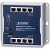 Planet IP30 Industrial 8 porte 10/100/1000T 802.3at PoE+, W125745016 (10/100/1000T 802.3at PoE+ Wall-Mount Gigabit Switch (120W PoE, Standard/VLAN/Extend Mode)